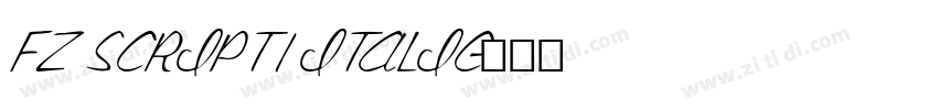 FZ SCRIPT 1 ITALIC字体转换